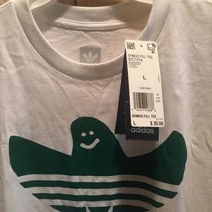 Adidas Shmoo T-Shirt– White/green, Men's LG